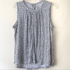 [H&M] Sleeveless Black & White Pattern Top